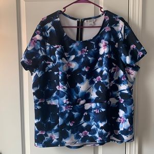 Women’s plus peplum business professional shirt 2x